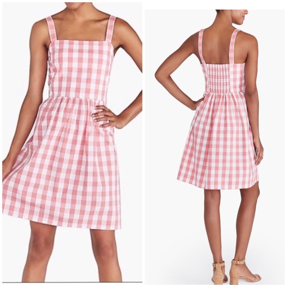 J by J. Crew Women’s Gingham Check Pink Dress XXS